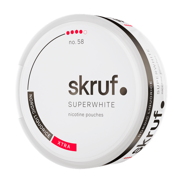 SKRUF Superwhite Nordic Liquorice Xtra No 58 nikotínové vrecúška