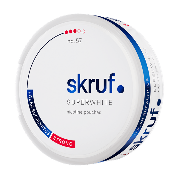 SKRUF Superwhite Polar Eucalyptus Strong No 57 nikotínové vrecúška